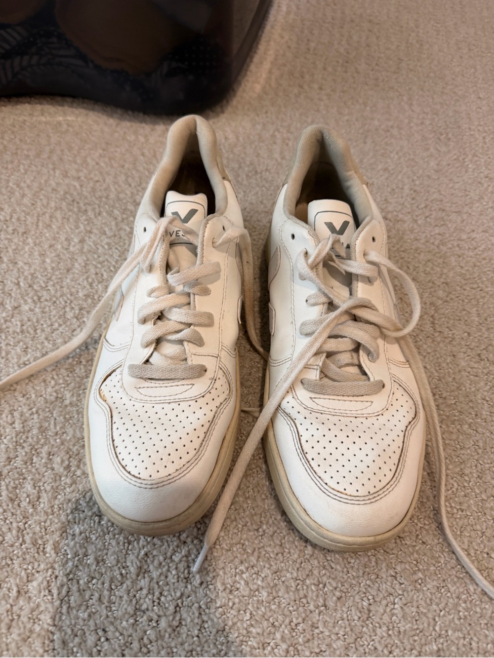 Veja Cream Low-Top Sneakers